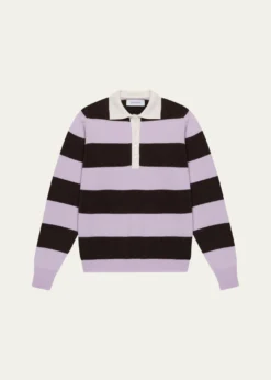 SPRWMNStriped Cashmere Polo Sweater