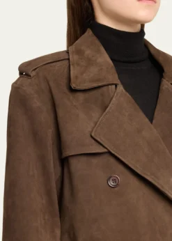 SPRWMNSuede Belted Trench Coat