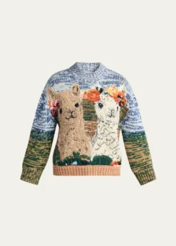 Stella McCartneyAlpaca Jacquard Crewneck Sweater