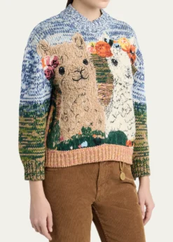 Stella McCartneyAlpaca Jacquard Crewneck Sweater