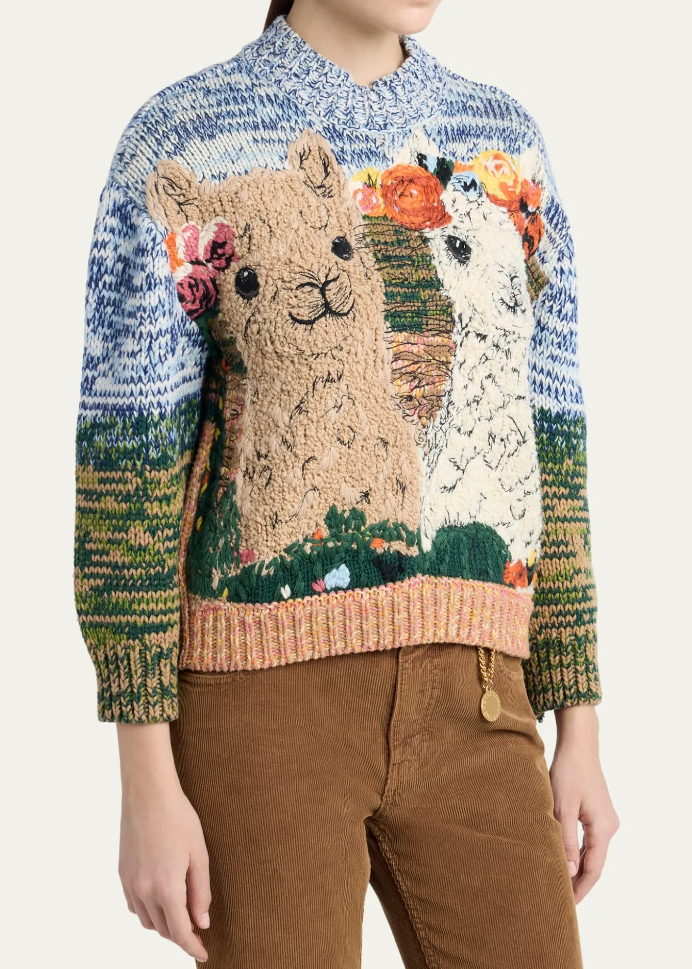 Stella McCartneyAlpaca Jacquard Crewneck Sweater