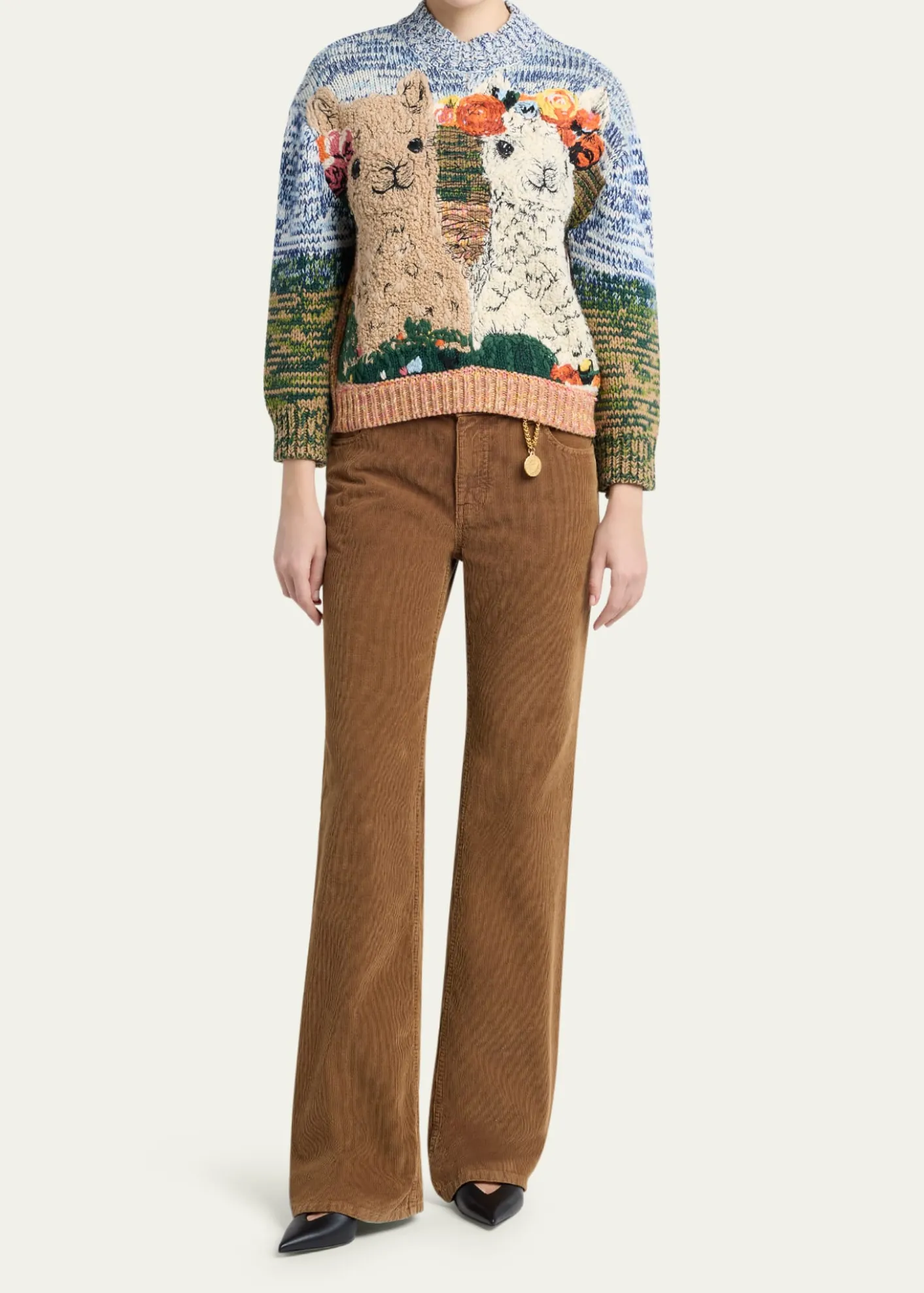 Stella McCartneyAlpaca Jacquard Crewneck Sweater
