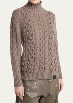 Stella McCartneyBobble Cable Knit Turtleneck Sweater