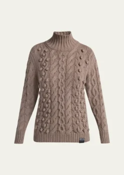 Stella McCartneyBobble Cable Knit Turtleneck Sweater