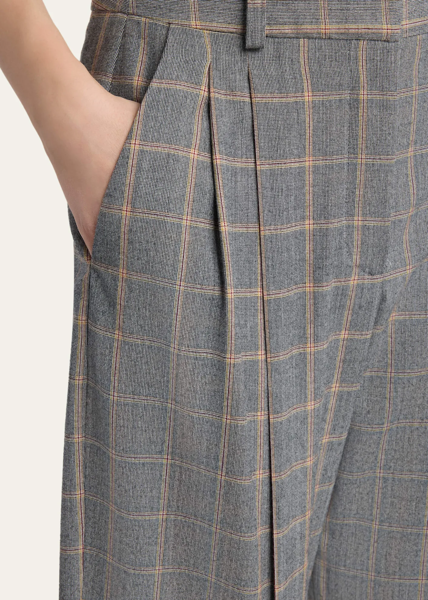 Stella McCartneyCheck Tapered Barrel-Leg Crop Trousers