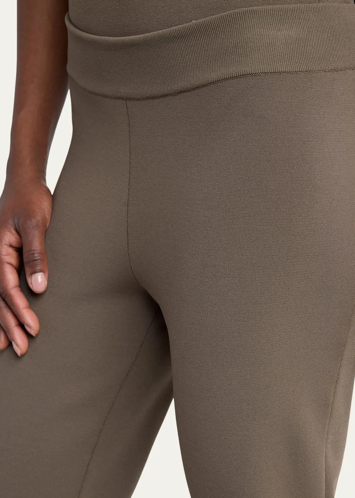 Stella McCartneyCompact Knit Iconic Flared Pants