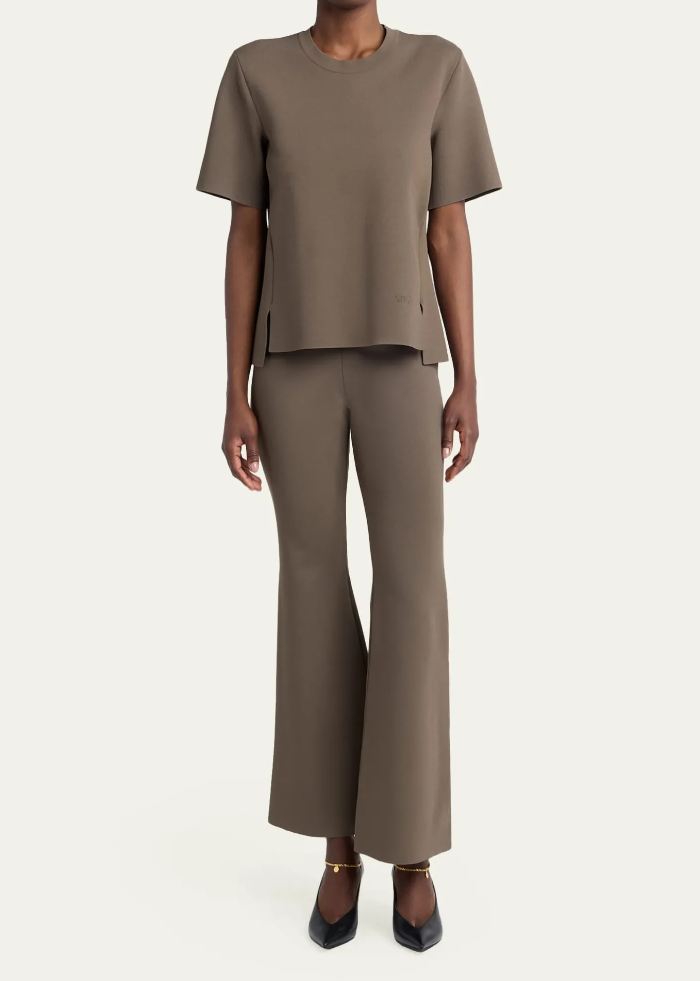 Stella McCartneyCompact Knit Iconic Flared Pants