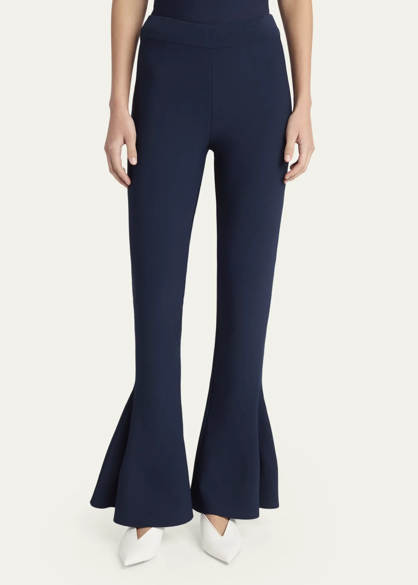 Stella McCartneyCompact Knit Peplum Flare Pants