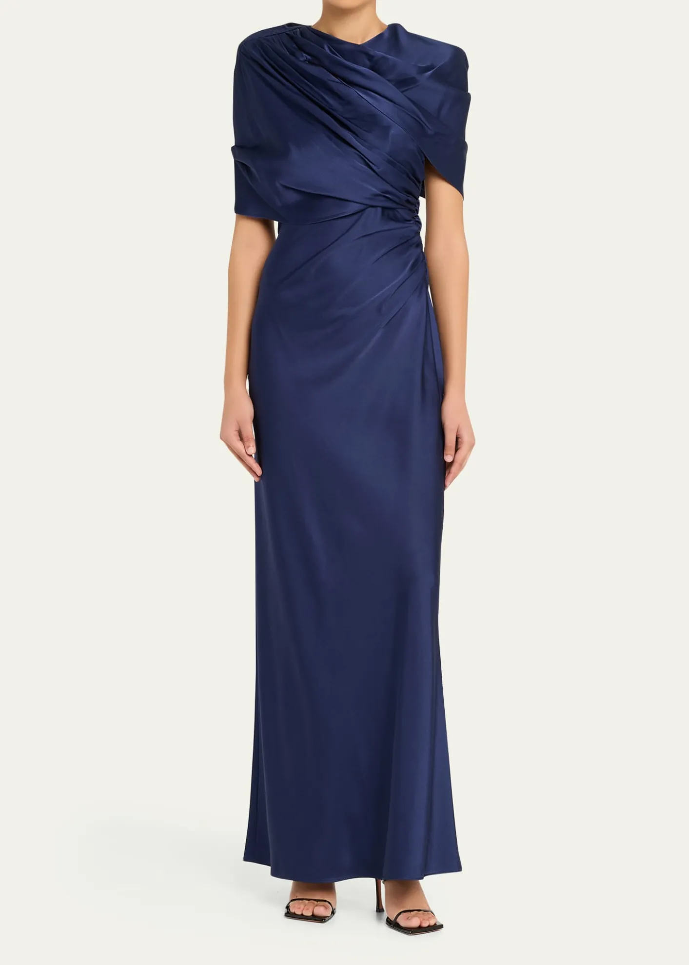 Stella McCartneyDraped Capelet Satin Gown