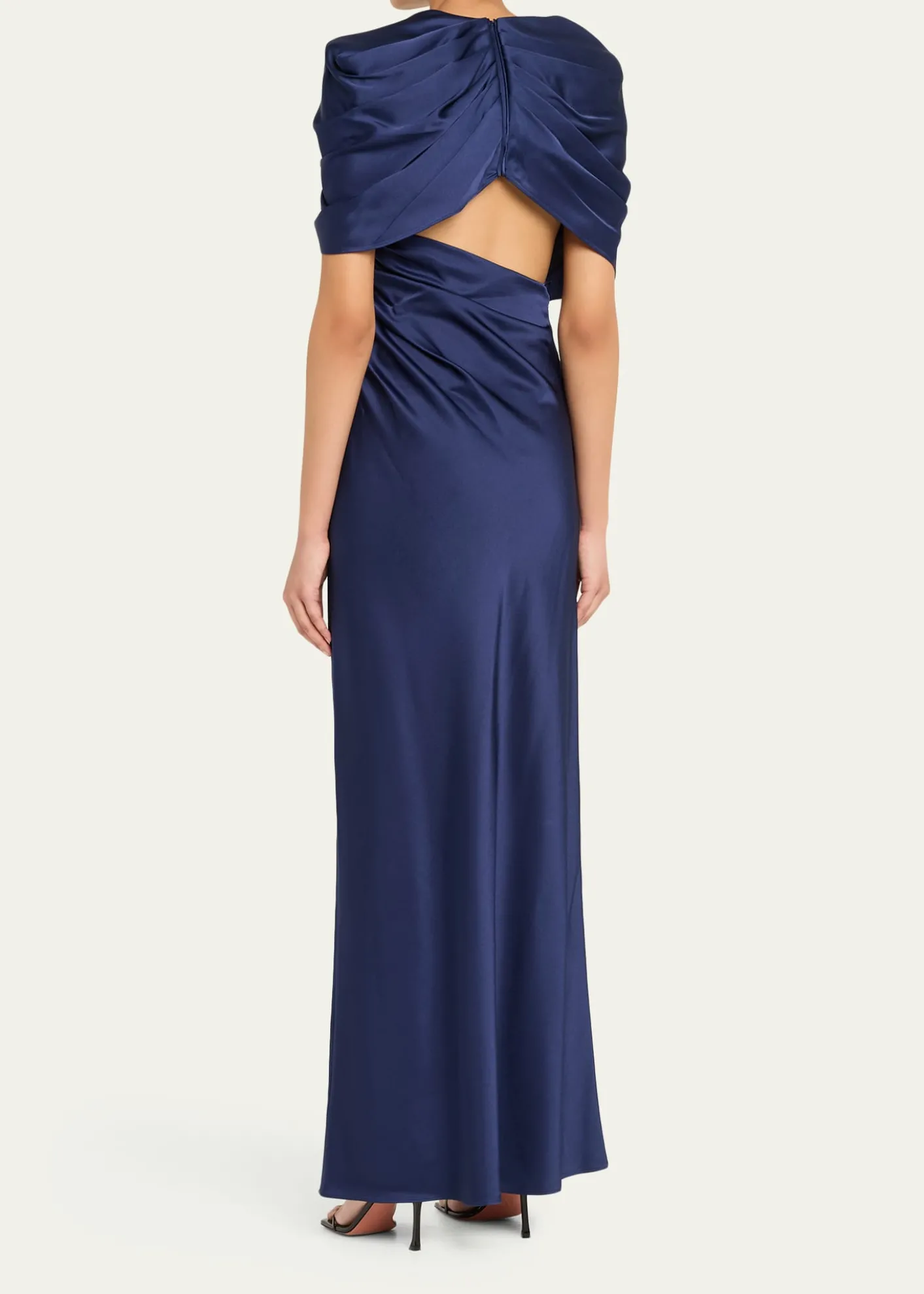 Stella McCartneyDraped Capelet Satin Gown