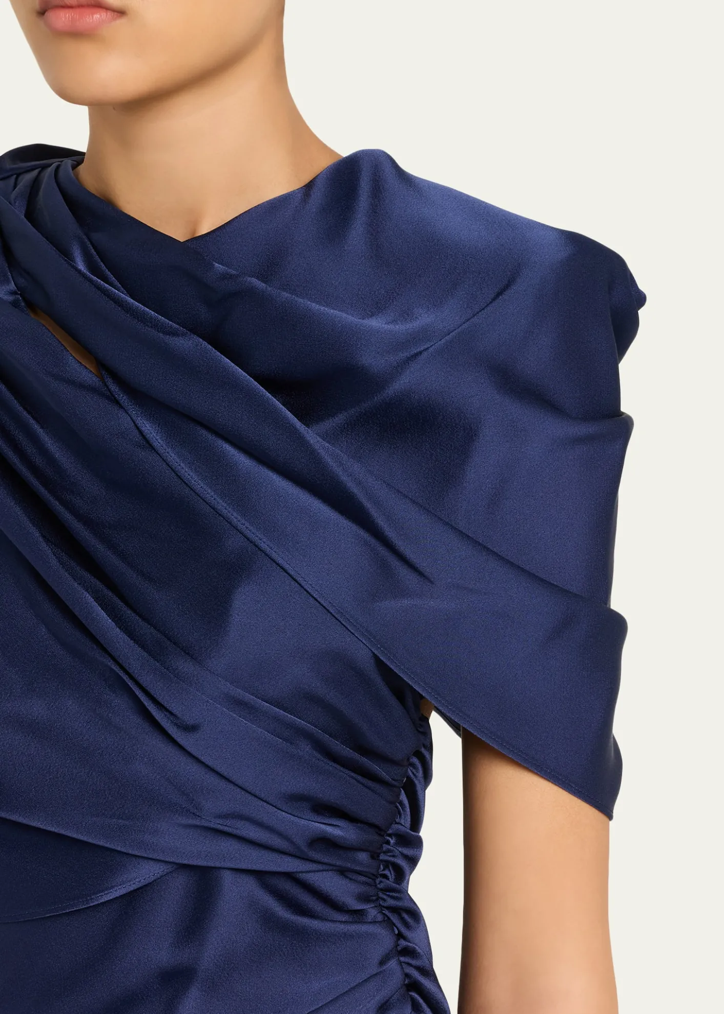 Stella McCartneyDraped Capelet Satin Gown