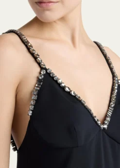 Stella McCartneyEmbellished V-Neck Trumpet Gown