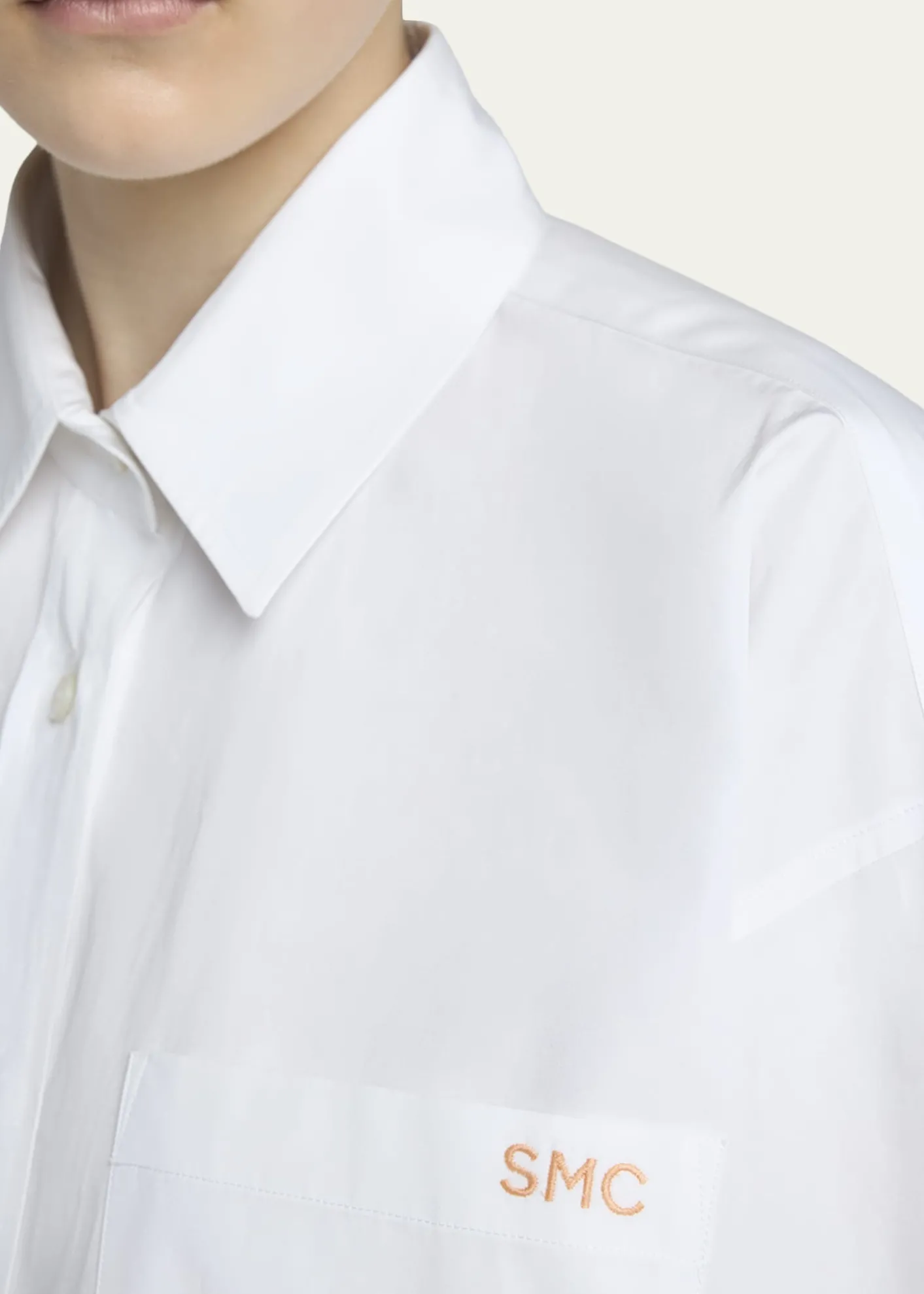 Stella McCartneyFlower Embroidered Cotton Poplin Button-Down Shirt