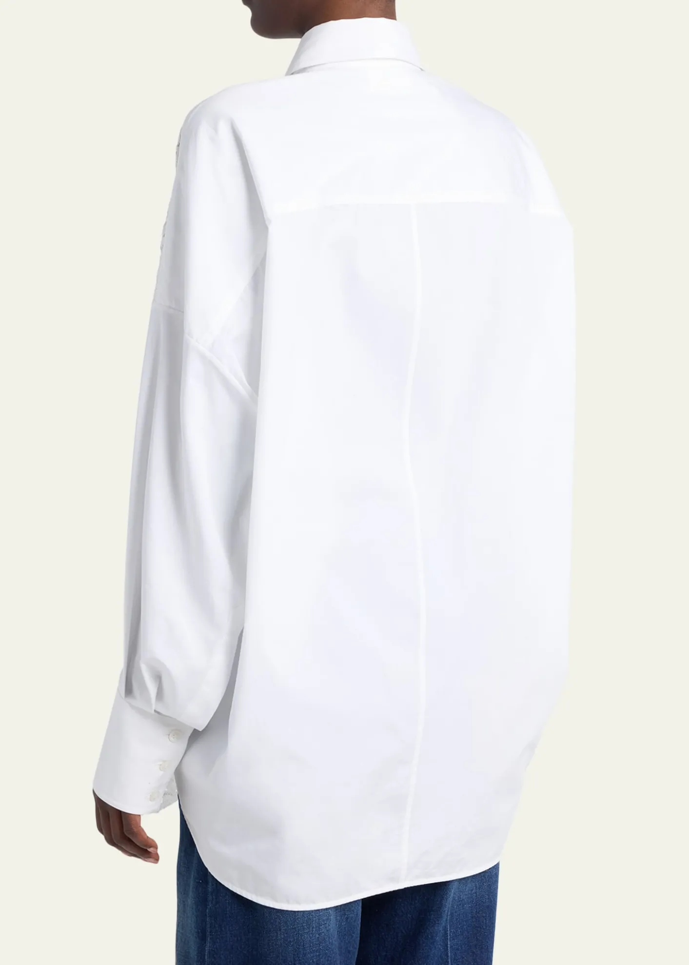 Stella McCartneyLace-Paneled Poplin Button-Down Shirt