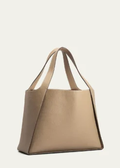 Stella McCartneyLogo Grainy Faux-Leather Tote Bag