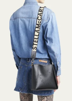 Stella McCartneyMini Logo Grain Vegan Leather Crossbody Bag