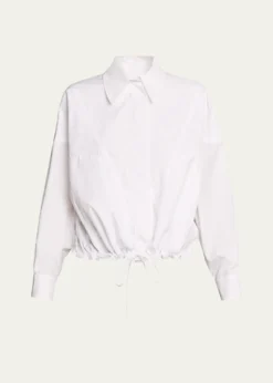 Stella McCartneyPoplin Sporty Bomber Jacket