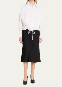 Stella McCartneyPoplin Sporty Bomber Jacket