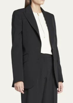 Stella McCartneySingle-Breasted Fitted Wool-Blend Blazer