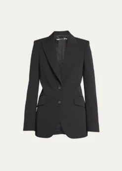 Stella McCartneySingle-Breasted Fitted Wool-Blend Blazer