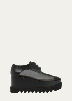 Stella McCartneySneak-Elyse Mesh Toothed-Sole Platform Sneakers