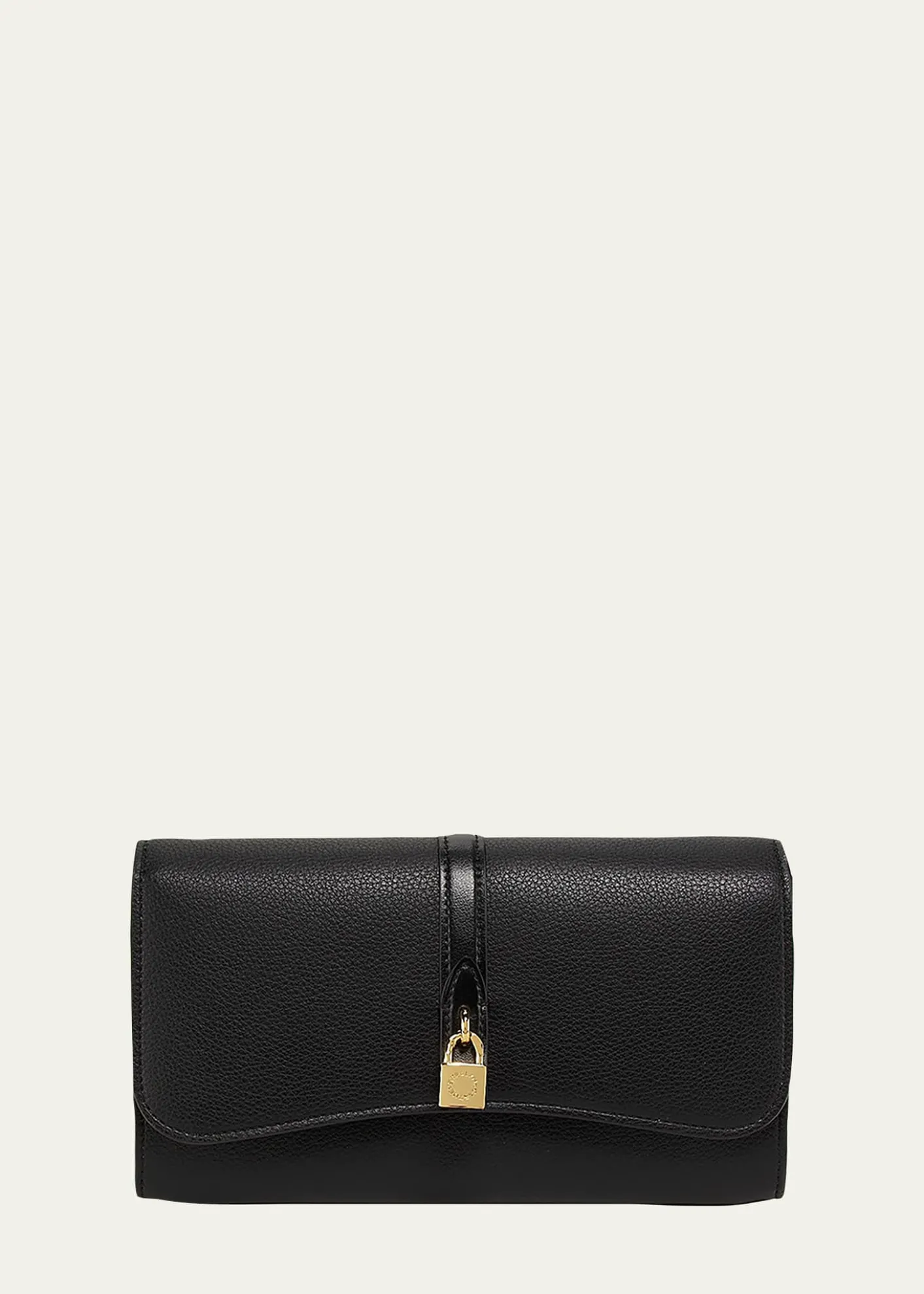 Stella McCartneyStella Ryder Embossed Grainy Eco Vegan Leather Wallet with Strap