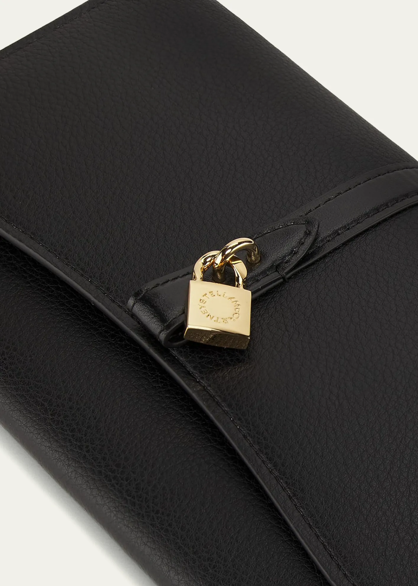Stella McCartneyStella Ryder Embossed Grainy Eco Vegan Leather Wallet with Strap