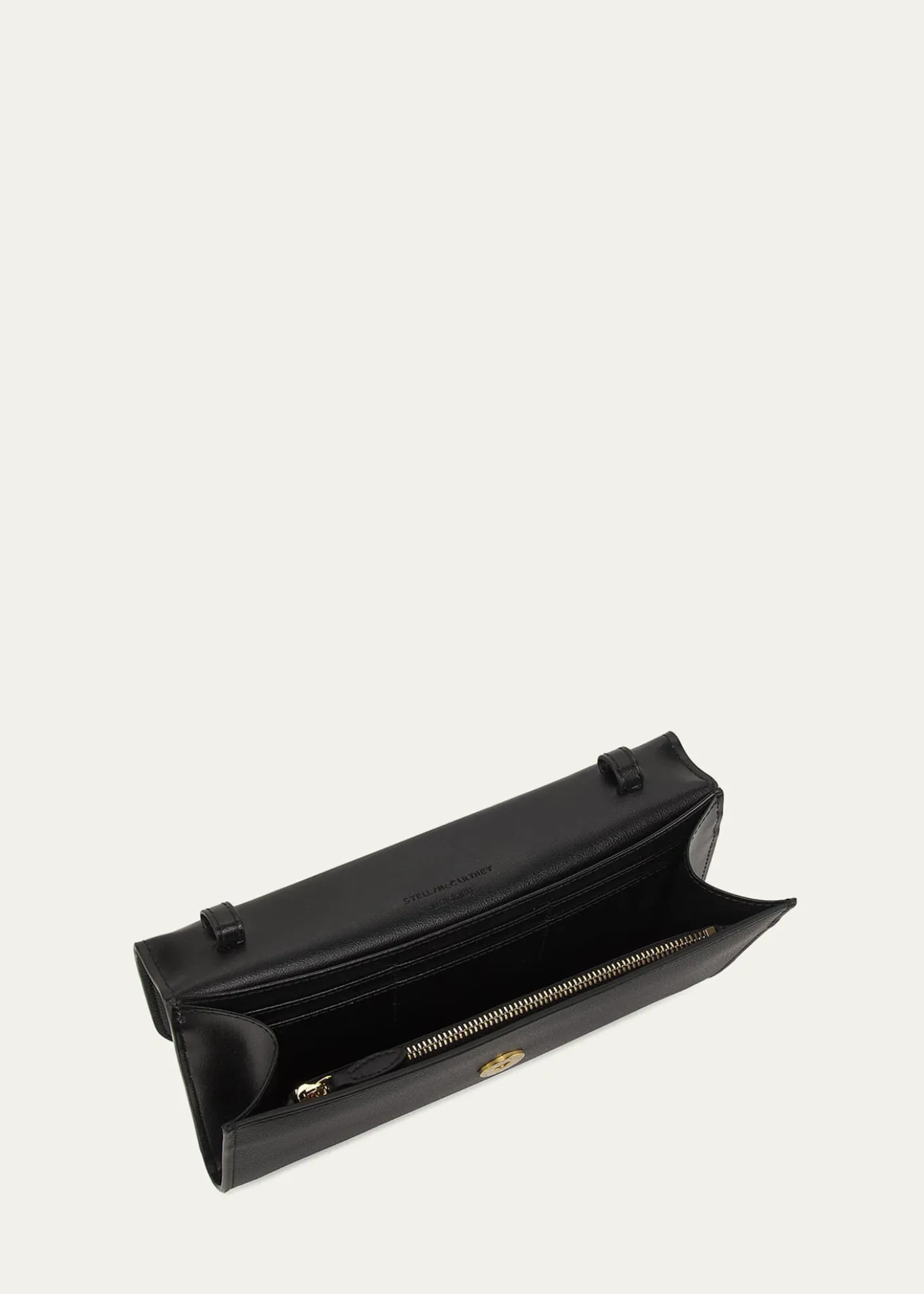 Stella McCartneyStella Ryder Embossed Grainy Eco Vegan Leather Wallet with Strap