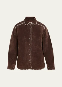 Still HereLong-Sleeve Western Suede Shirt
