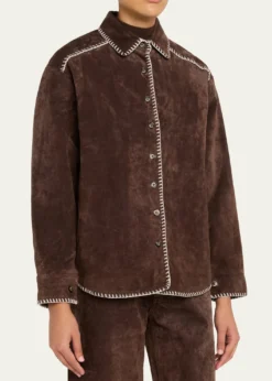 Still HereLong-Sleeve Western Suede Shirt