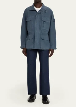 Stone IslandMen's Ghost Linen-Blend Field Jacket