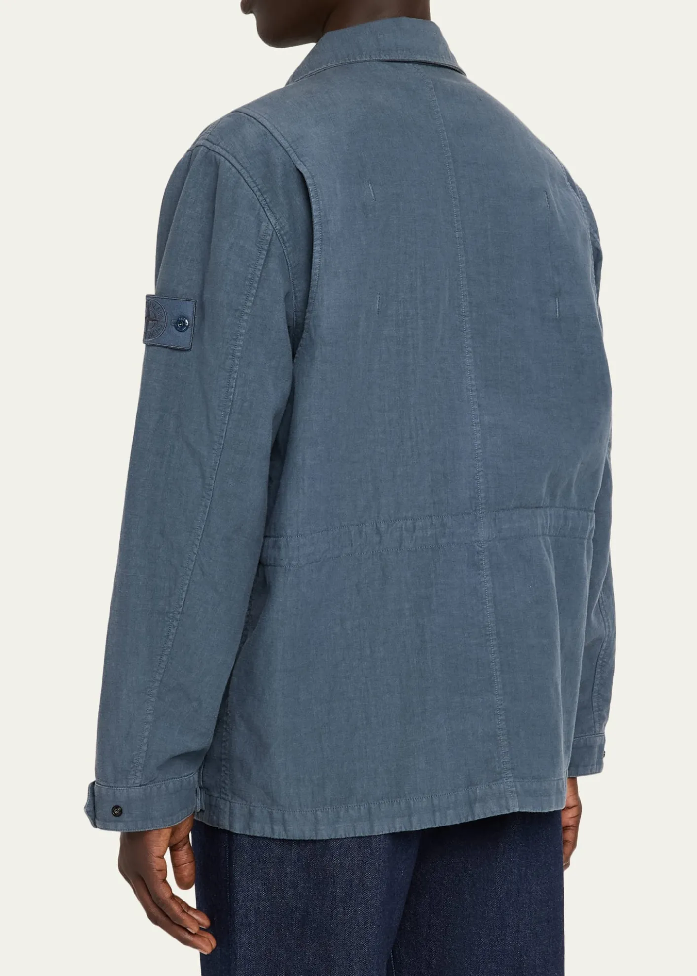 Stone IslandMen's Ghost Linen-Blend Field Jacket