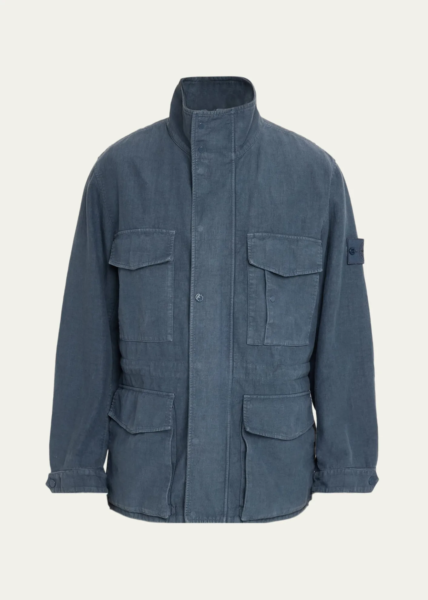 Stone IslandMen's Ghost Linen-Blend Field Jacket
