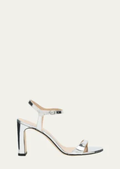 Stuart WeitzmanBabette Metallic Ankle-Strap Sandals
