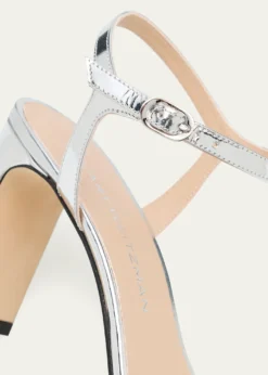 Stuart WeitzmanBabette Metallic Ankle-Strap Sandals