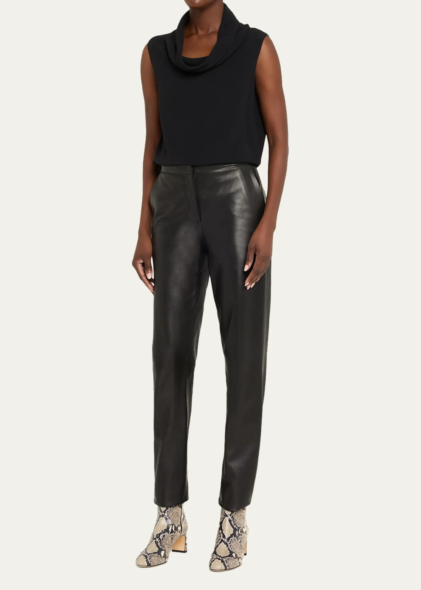 Stuart WeitzmanBabette Snake-Printed Leather Booties