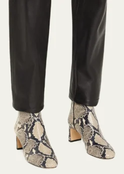Stuart WeitzmanBabette Snake-Printed Leather Booties
