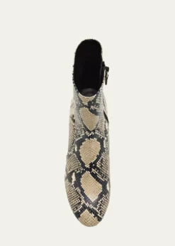 Stuart WeitzmanBabette Snake-Printed Leather Booties