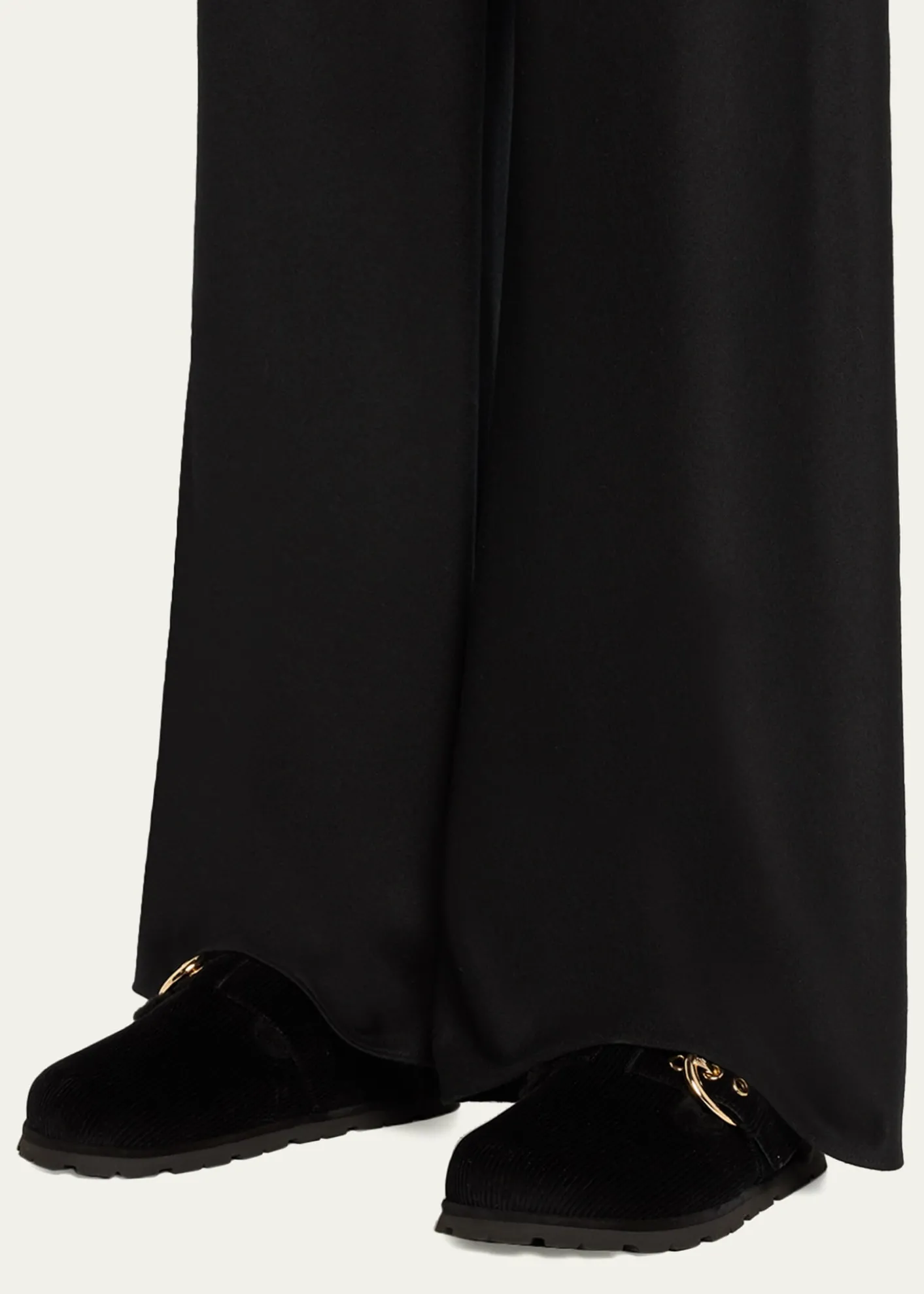 Stuart WeitzmanChrystie Shearling-Lined Corduroy Mules