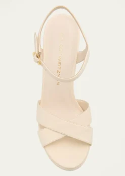 Stuart WeitzmanDayna Leather Crisscross Platform Sandals