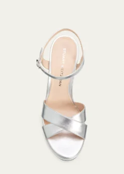 Stuart WeitzmanDayna Metallic Crisscross Platform Sandals