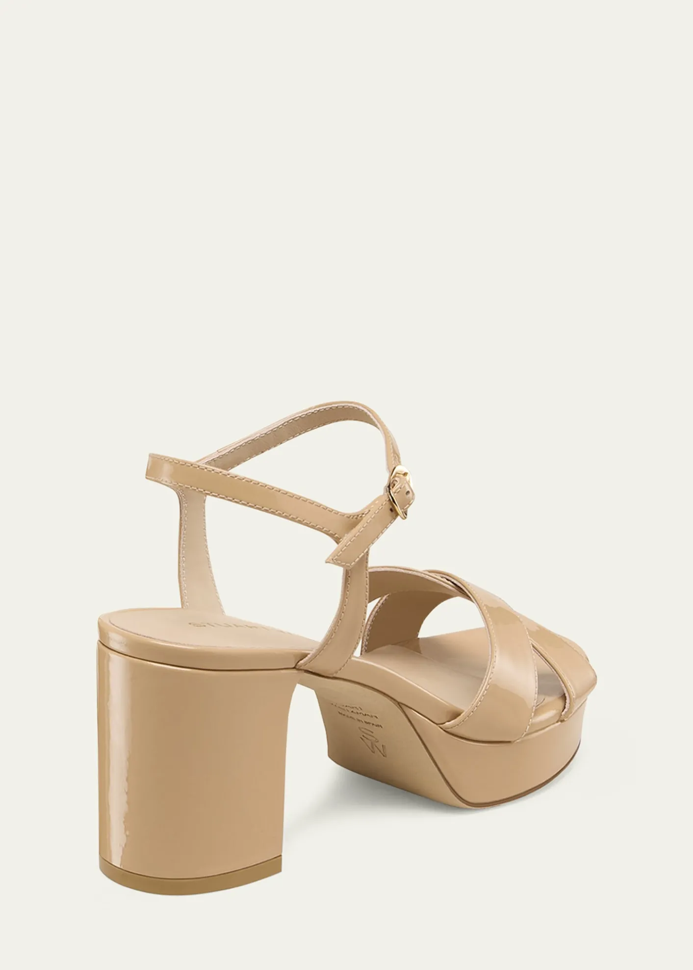 Stuart WeitzmanDayna Patent Crisscross Platform Sandals