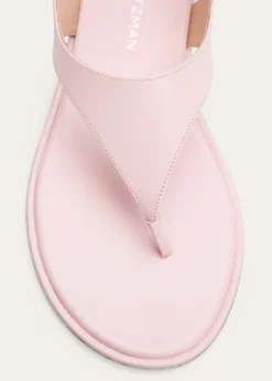Stuart WeitzmanMarley Nappa Leather Flat Thong Sandals