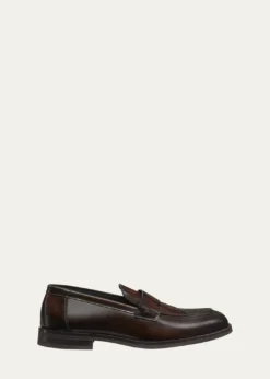 Stuart WeitzmanMen's Club Brushed Leather Slip-On Loafers