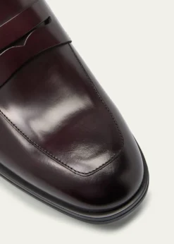 Stuart WeitzmanMen's Club Burnished Leather Penny Loafers