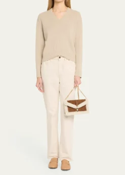 Stuart WeitzmanMilan Sheep Shearling Fur Clutch Bag