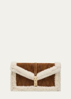 Stuart WeitzmanMilan Sheep Shearling Fur Clutch Bag