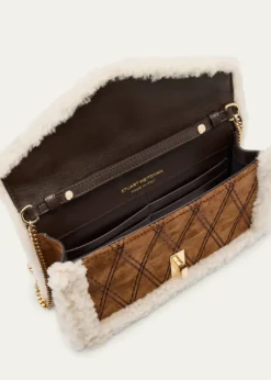 Stuart WeitzmanMilan Sheep Shearling Fur Clutch Bag