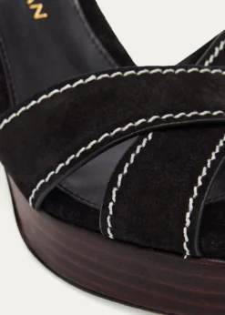 Stuart Weitzman95mm Park Suede Platform Sandals
