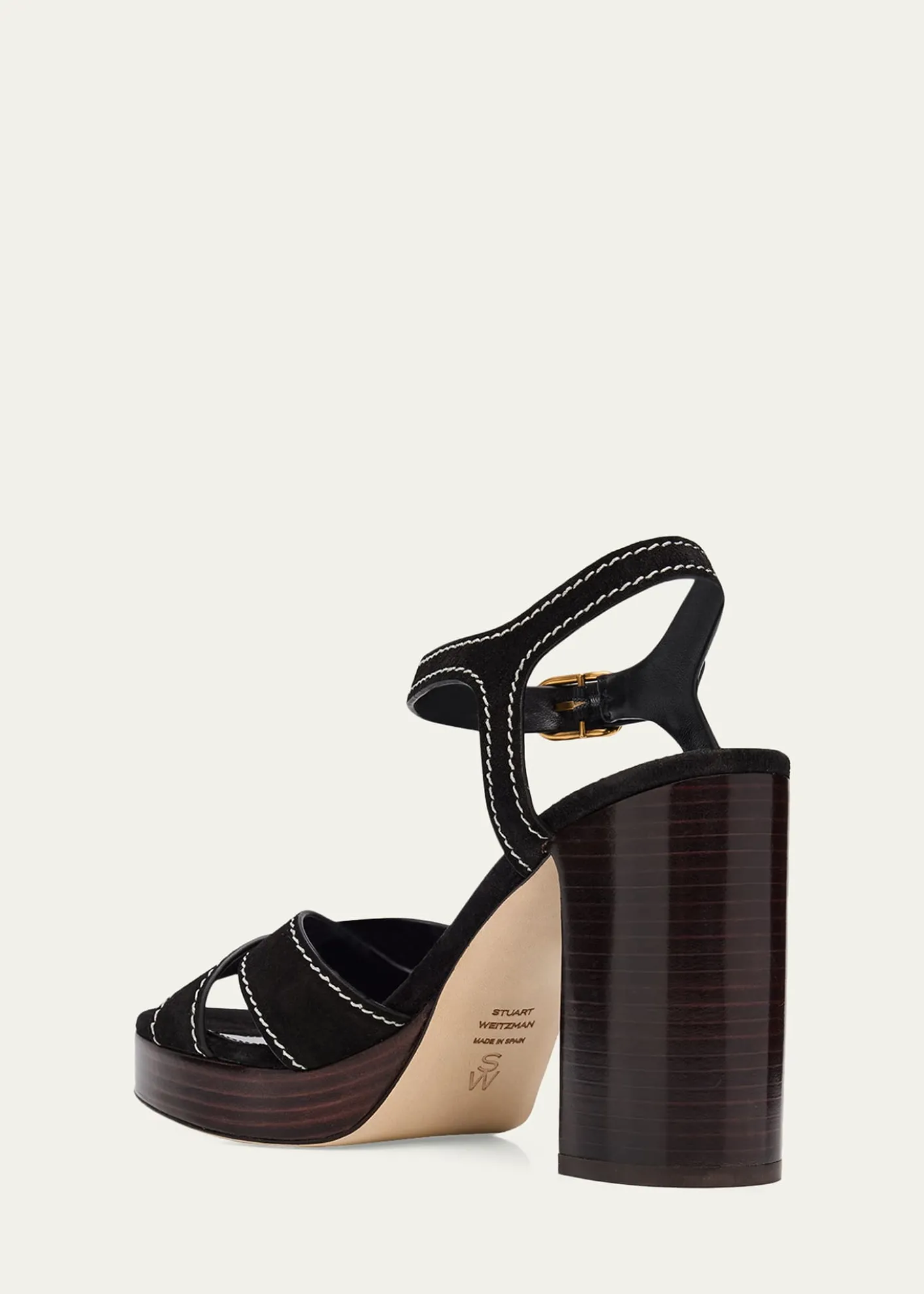 Stuart Weitzman95mm Park Suede Platform Sandals
